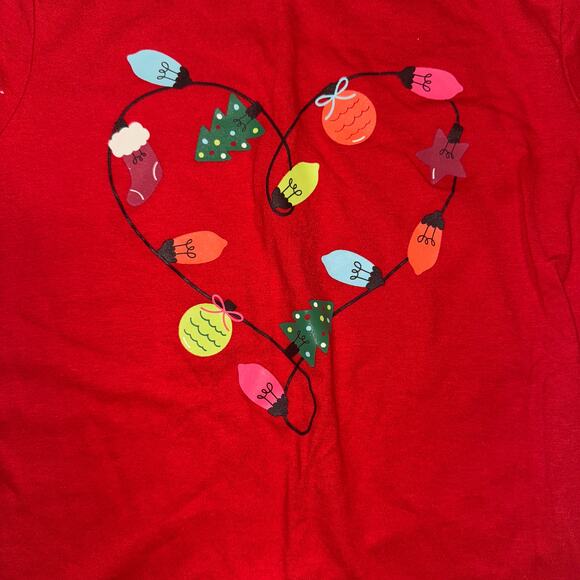 Lot of 3 Cat & Jack Girls 7/8 Top Holiday School Casual Everyday Basic Christmas - Picture 5 of 16
